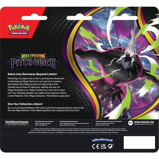 Mega Evolution - Pitch Black - 3-Pack Blister